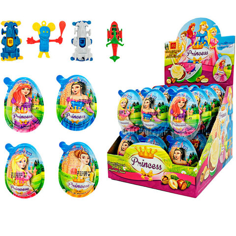 Egg Princess- Шоколадное яйцо сюрприз Принцесса 1кор*6бл*24шт, 10гр