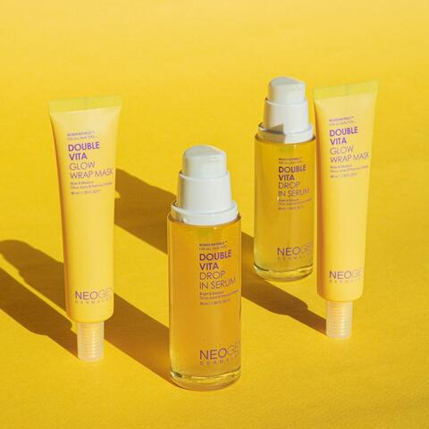 Neogen Double Vita Drop In Serum Skin Bright Kit 50+40ml, Набор для осветления кожи лица (Серум + Маска-плёнка) 50 + 40 мл (до 20.09.26)