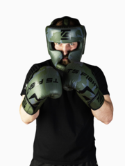 Шлем для бокса Tomorrow Star Warrior Green Black
