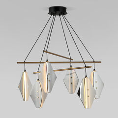 Подвесная светодиодная люстра Eurosvet Glare 301054 LED латунь