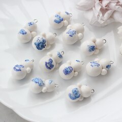 Подвеска Неваляшка, гжель, 25*17 мм, S009