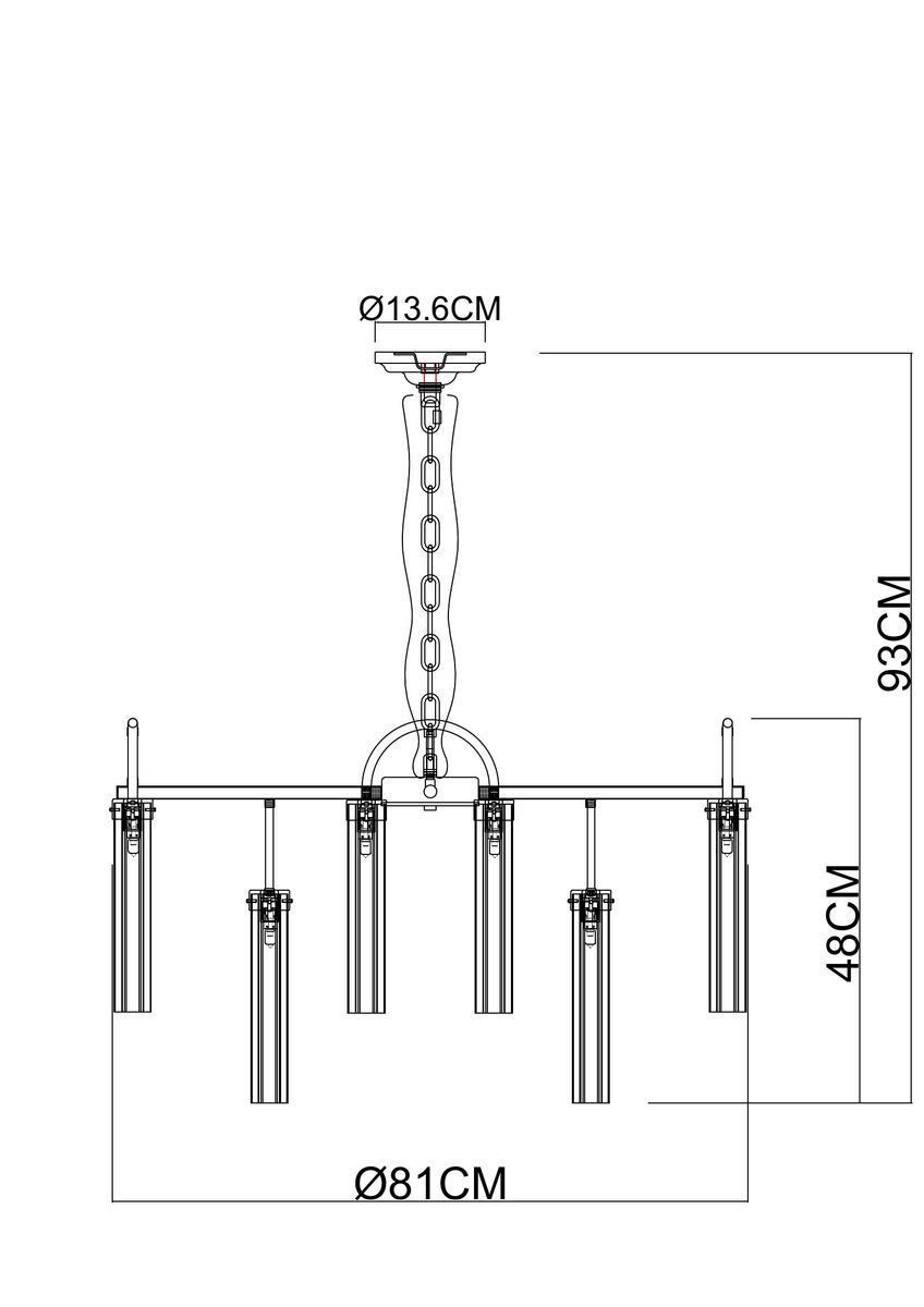 Подвесная люстра Arte Lamp Borgia A4088LM-15AB