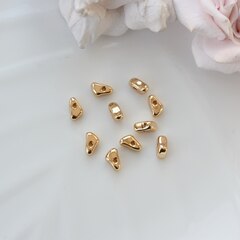 Бусина разделитель (спейсер) фриформ, 8*5 мм, позолота, 10 штук, Р080