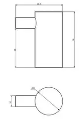 Крючок одинарный HAIBA HB8405-1 хром