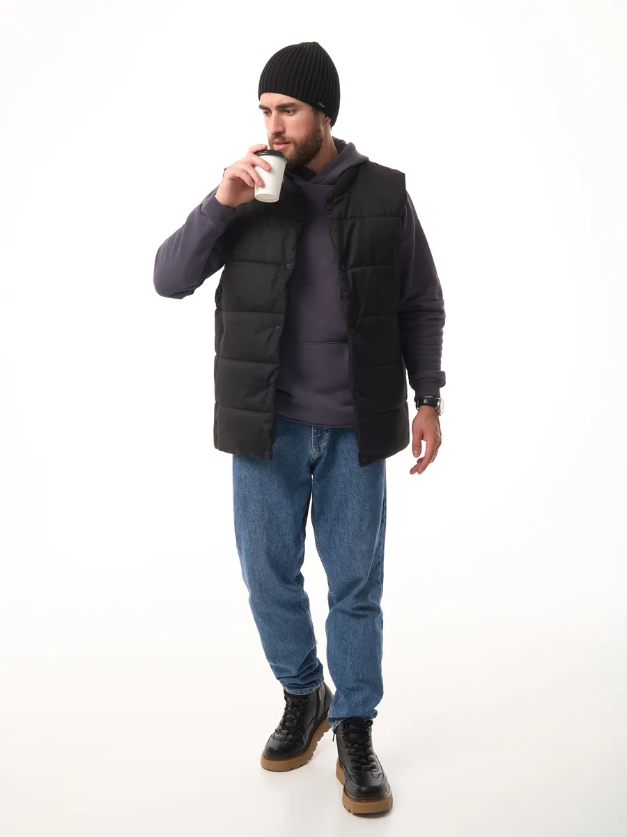 Шапка осенняя бини вязаная