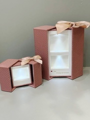 Подарочная прямоугольная коробка шкатулка для кольца/набора украшений с подсветкой