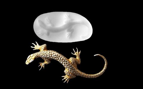 Силиконовый молд Ящерица