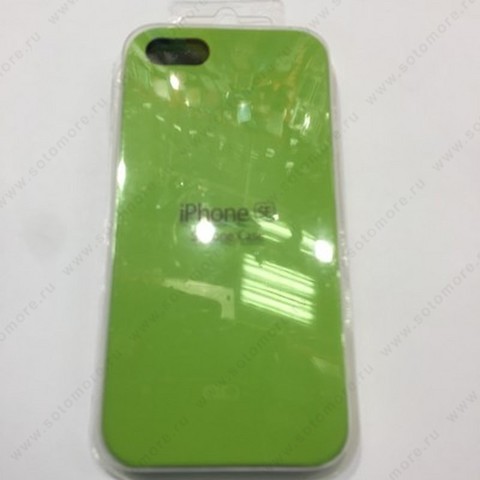 Накладка Silicone Case для Apple iPhone SE/ 5s/ 5 салатовый