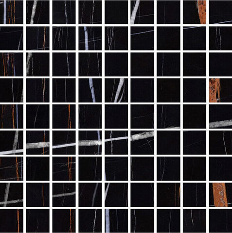 Kerranova Marble Trend Mosaica Nero Dorato 30x30