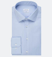 Сорочка мужская Seidensticker Slim Fit 01.693650-11 из фактурной ткани голубая