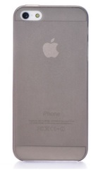 Чехол накладка Gurdini iPhone 5/5S/SE пластик ультратонкий 0.2 серый