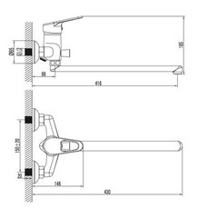 Смеситель для ванны LEMARK LUNA – LM4102C