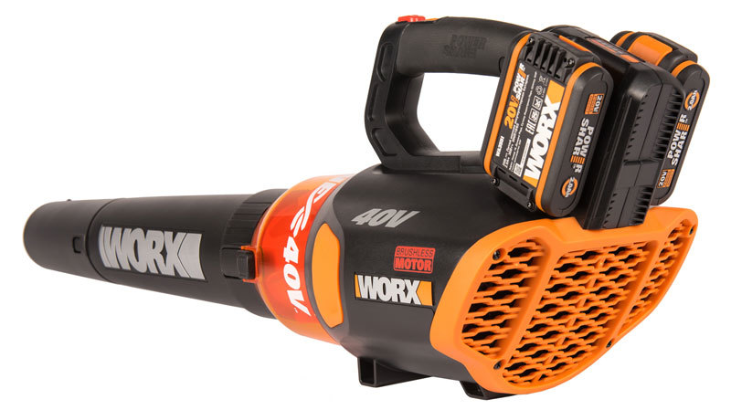 Воздуходувка аккумуляторная WORX WG584E, 40В,  бесщеточная, 2*2,0 Ач, двойное ЗУ 2x2A