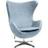 Кресло EGG STYLE CHAIR серый, искусственная замша