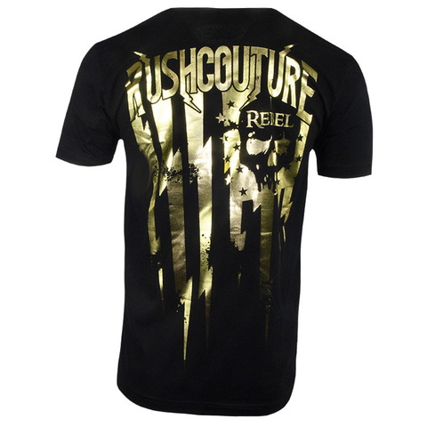 Rush Couture | Футболка мужская SAVAGE SKULL Gold Foil RC150 спина