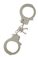 Металлические наручники с ключиками LARGE METAL HANDCUFFS WITH KEYS - 