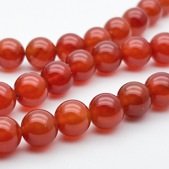 Сердолик бусины, диаметр 10-10,2 мм, цена за 18-19 шт (1/2 нити)