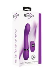 Фиолетовый вибромассажер Kegel G - 20 см. - 