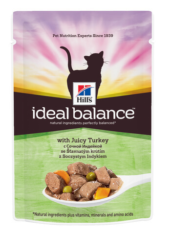 купить хиллс Hill's™ Ideal Balance™ Pauch with Juicy Turkey пауч (влажный корм) для кошек с сочной индейкой