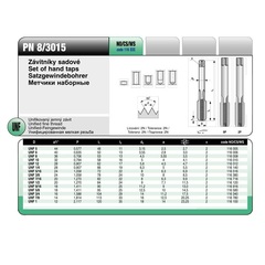 Метчик №10 -32-UNF (Комплект 2шт) PN8/3015 115CrV3 58мм a=4,0 Bucovice(CzTool) 116010