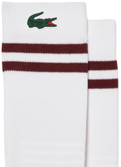 Носки теннисные Lacoste Breathable Jersey Tennis Socks 1P - white/bordeaux