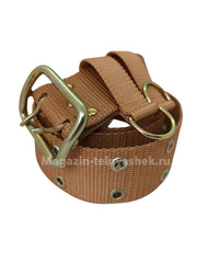 Купить стропяной ремень - Магазин тельняшек.ру 8-800-700-93-18Ремень ВКПО стропяной Бежевый со стальной пряжкой (12 отверстий) в Магазине тельняшек