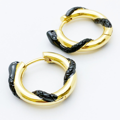 Швензы-кольца Змея, позолота, размер 21*23 мм, цена за пару