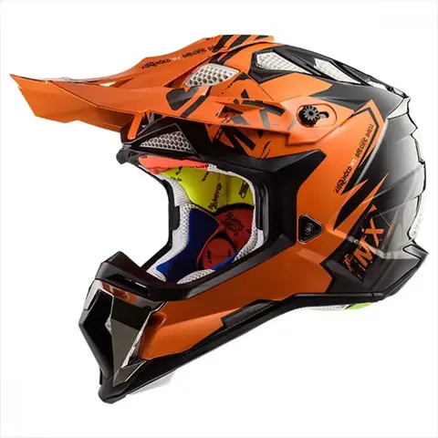 Мотошлем MX700 SUBVERTER EMPEROR черно-оранжевый M