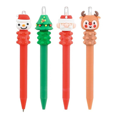 
          Ручка шариковая, автоматическая, Basir, синие чернила, массажер, серия "Новогодние", с фигуркой на корпусе, 36 шт