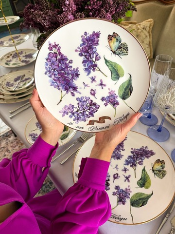 Подстановочная тарелка 30см First Lady Сирень Победы