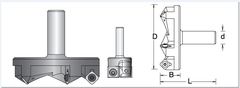 Фреза для выравнивания поверхности, слэбов со сменными ножами DIMAR 63x21x66x12 Z3 8073219