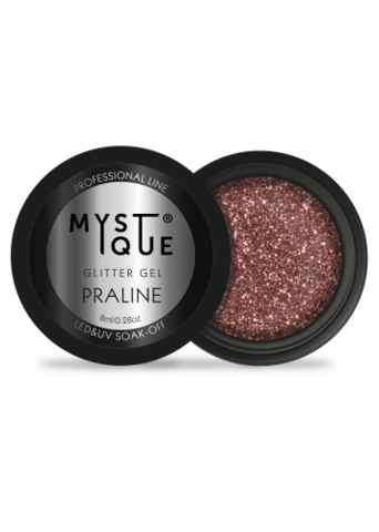 Mystique Глиттер гель «Praline» 8 г