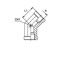 Штуцер FSC45 BSP 1/2" BSP 1/2" CAST