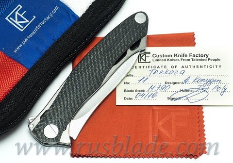 CKF Trekoza Carbon Fiber double inlay Knife Limited 