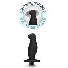Черный анальный вибромассажёр Silicone Vibrating Prostate Massager 02 - 10,8 см. - 