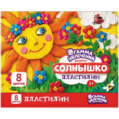 Plastlin / Plastlin / Пластилин детский «Солнышко» 8 цветов  в картонной коробке