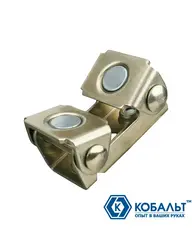 Угольник магнитный КОБАЛЬТ 55 мм, V-ОБРАЗНЫЙ, регулируемый, для работы с трубами, магнит до 3,6 кг., 2 шт. (919-517)
