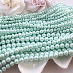 Майорка нежно-зелёная 8 мм, 1 нить, МА146