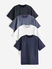 Футболка для мальчика Next U77-144, 4 шт., Синий, Белый, Голубой