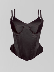 Корсет Agdali Brand атласный однотонный с двойными лямками