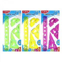 
          Набор чертежный Yalong, 30 см, пластиковый, 4 предмета, гибкий, цвета ассорти, пакет ПВХ с европодвесом