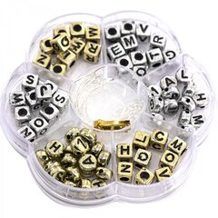 
          Набор для создания украшений-бусины Alingar, 80х80х12 мм, "Золото-серебро", 2 вида бусин, 1х1,1 м леска, пластик.пенал