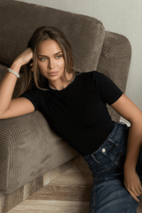 Футболка skims базовая облегающая