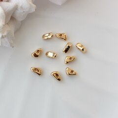 Бусина разделитель (спейсер) фриформ, 8*5 мм, позолота, 10 штук, Р080