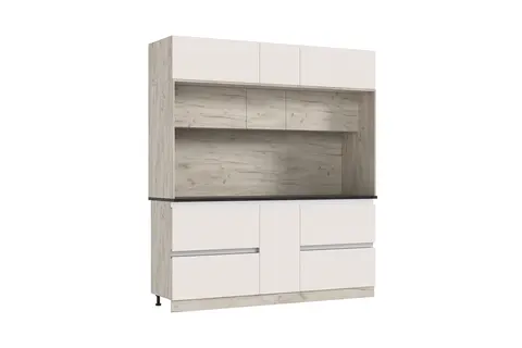 Кухня Карина Центральная секция 2000 (Дуб Крафт серый,Кашемир)