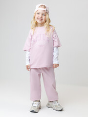 брюки  для девочки  КР 400848/сиреневый 3206 к645