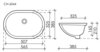 Ceramica Nova Element CN6044 Умывальник овальный встраиваемый под столешницу, 56.5x38.5, цвет: белый