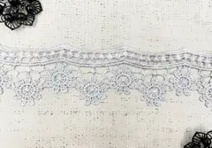 Кружево плетеное, ш. 5,5 см, холодный белый
