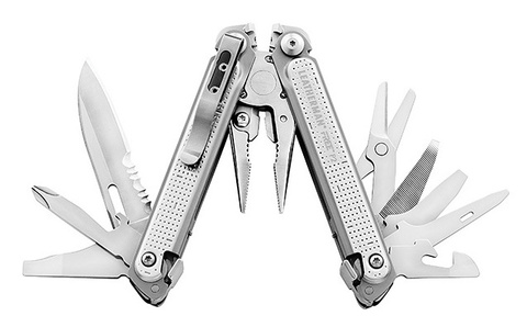 Мультитул Leatherman Free P2 100 mm, 19 функций, серебристый (832638)