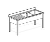 фото 2 ВАННА МОЕЧНАЯ APACH CHEF LINE L2S197-65LWSH на profcook.ru